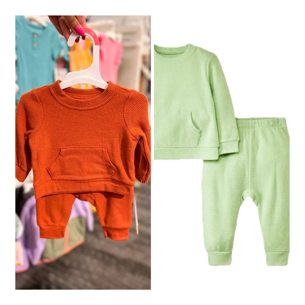Cat & Jack Orange and Green Kids Tops